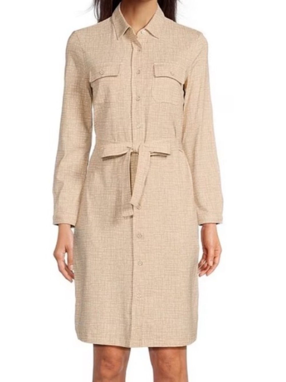 J. McLaughlin Haarlem Shirt Button Dress in Penscript Catalina Cloth Small